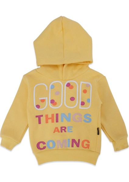 Kız Bebek Yazı Baskılı Kapüşonlu 2'li Alt Üst Eşofman Takım 3ip fiyatları