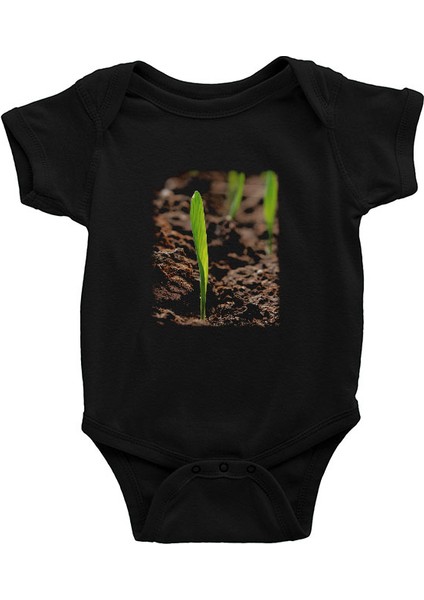 Agronomist Siyah Unisex Bebek Body - Zıbın