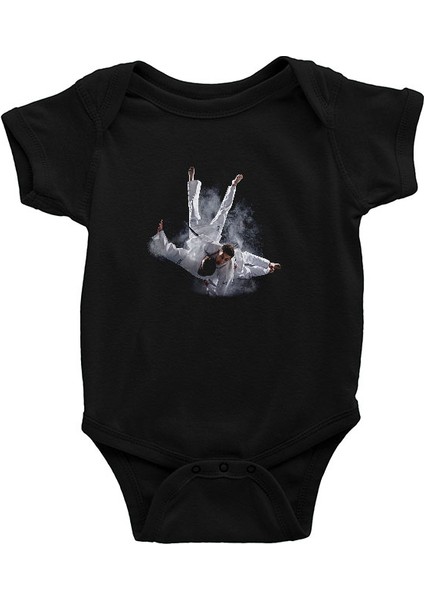 Judo Siyah Unisex Bebek Body - Zıbın