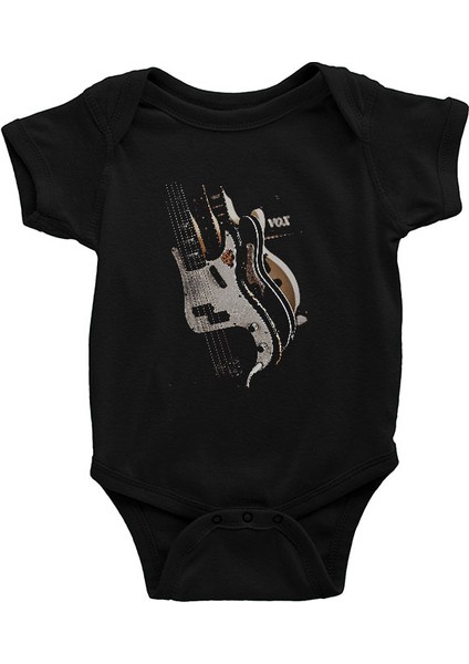 Elektro Gitar Siyah Unisex Bebek Body - Zıbın