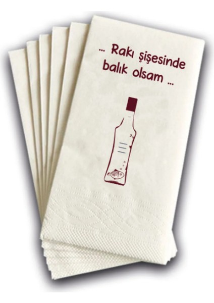 Ake Kağıt Konuşan Sunum Peçetesi Rakı 100 Adet