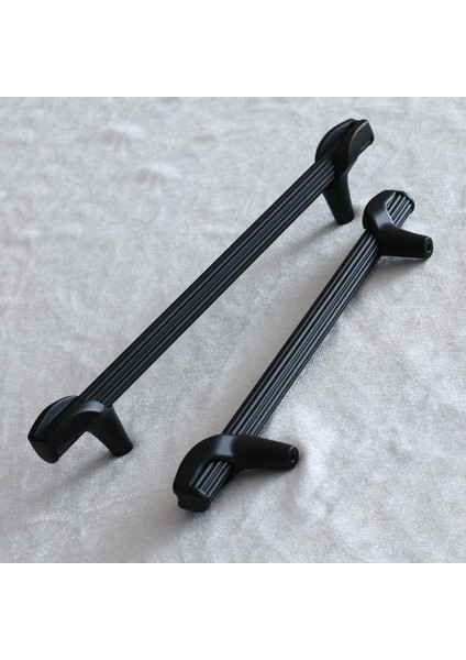 Duru 224 mm Siyah Metal Kulp Çekmece Mobilya Mutfak Dolabı Dolap Kulpları Kapak Kulbu Kulpu