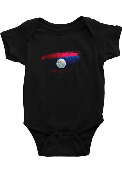 Laos Siyah Unisex Bebek Body - Zıbın