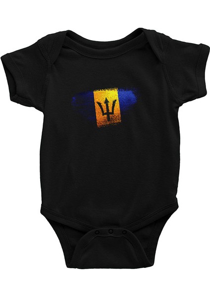 Barbados Siyah Unisex Bebek Body - Zıbın