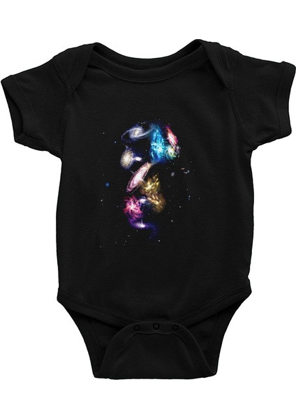 Galaksi Siyah Unisex Bebek Body - Zıbın