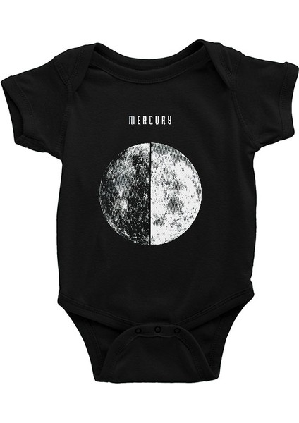 Merkür Siyah Unisex Bebek Body - Zıbın