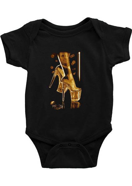 Topuklu Ayakkabı Benjamin Franklin Siyah Unisex Bebek Body - Zıbın