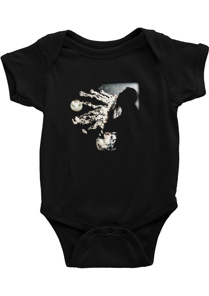 Nargile Siyah Unisex Bebek Body - Zıbın