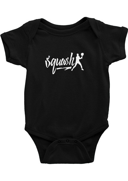 Squash Siyah Unisex Bebek Body - Zıbın
