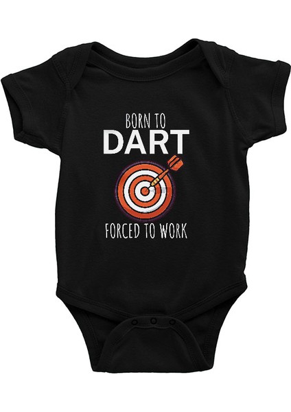 Dart Siyah Unisex Bebek Body - Zıbın