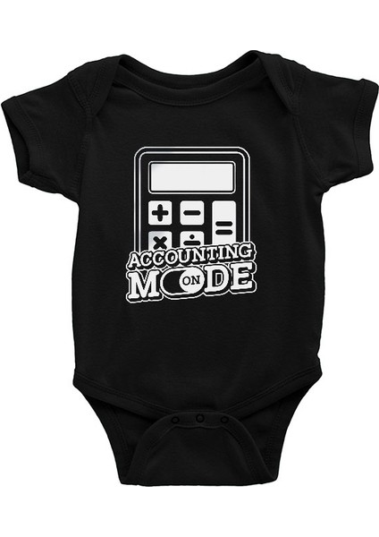 Muhasebeci Siyah Unisex Bebek Body - Zıbın