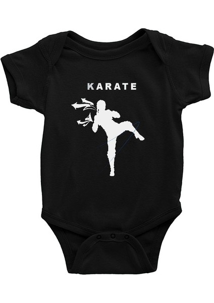 Karate Ninja Siyah Unisex Bebek Body - Zıbın