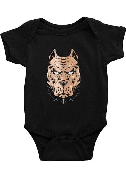 Pitbull Siyah Unisex Bebek Body - Zıbın