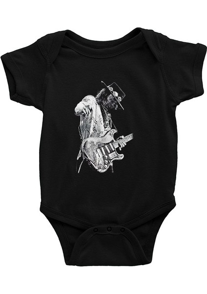 Gitarist Siyah Unisex Bebek Body - Zıbın