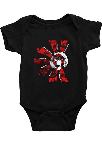 Aikido Siyah Unisex Bebek Body - Zıbın