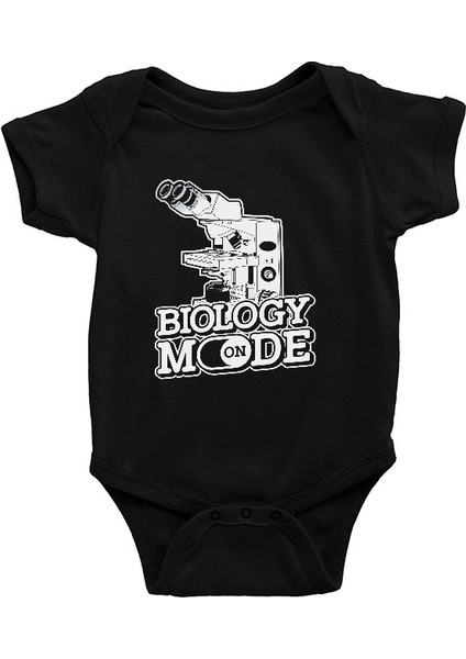Biyolog Siyah Unisex Bebek Body - Zıbın