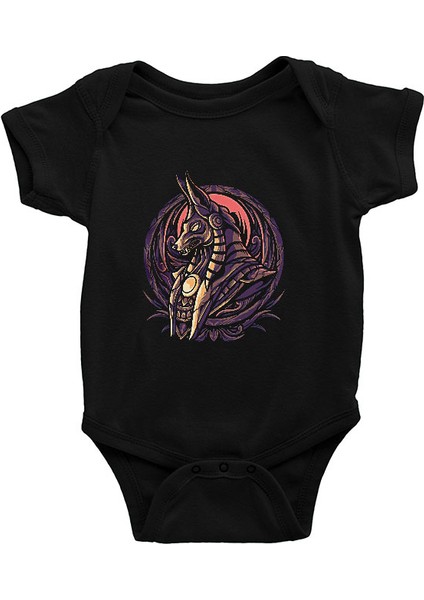 Anubis Siyah Unisex Bebek Body - Zıbın
