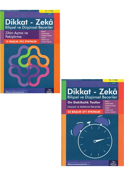 10-11 Yaş Bilişsel ve Düşünsel Beceriler Değerlendirme ve Geliştirme 5. ve 6. Kitap