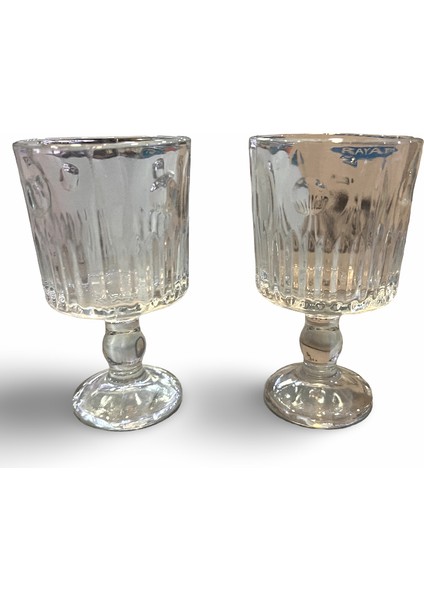 Cam Bardak 6 Lı Ayaklı Lusy Kahve Yanı Su Bardağı, Coffee, Water Glass 50ml