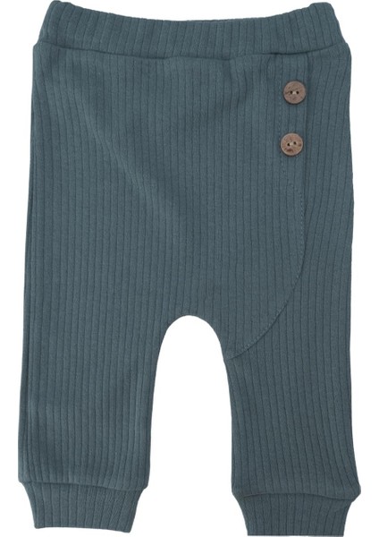 Unisex Bebek Raporlu Basic Düğme Detaylı 2'li Alt Üst Takım