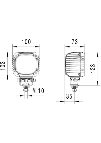 Off-Road LED Lamba 12V-24V-48V Valuefit Amber S3000 1GA357109-022