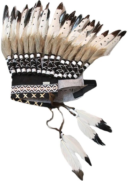 Şef Kızılderili Şapkası Tüy Headdress Dekorasyon Başlığı Cosplay Için (Yurt Dışından)
