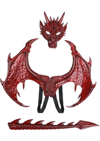 Dinozor Kuyruğu Çocuk Kostümü Karnavallar Için Parti Dans Partisi Ş, Kırmızı (Yurt Dışından)