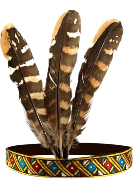 Hint Başlığı Tüy Bandı Headdress Saç Aksesuarları Şkinler 55 cm (Yurt Dışından)