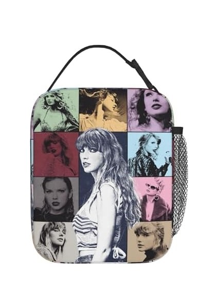 Lunch Bag Taylor Box With Bottle Holder Music Themed Insulated Refrigerated Lunch Box For Women S Work School Office Picnic Hiking Beach (Yurt Dışından) modelleri