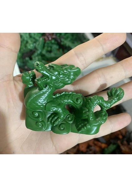 Dragon Sculpture Mini Wooden Chinese Feng Shui Figurines 2024 Year Of The Gift Statue Ornament For Luck Success Wealth Green (Yurt Dışından) indirimleri