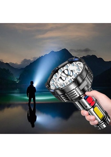 Dışarıdaki Güçlü Işık Işığı Charging 15 Hole Spotlight Flashlight USB Yeniden Yüklenebilir Mini Flashlights Orders My Multifunctional Light Household Emergency (Yurt Dışından)