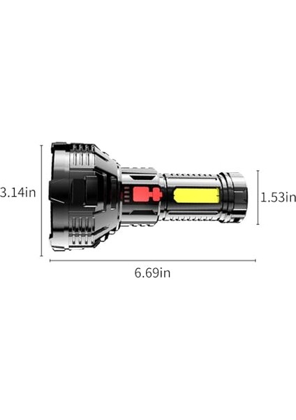 Dışarıdaki Güçlü Işık Işığı Charging 15 Hole Spotlight Flashlight USB Yeniden Yüklenebilir Mini Flashlights Orders My Multifunctional Light Household Emergency (Yurt Dışından)
