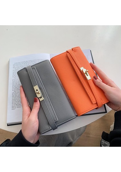 Clutch Bag Cute Cüzdanı Pu Deri Mini Purse Vintage Black Kadınlar Küçük Cüzdanın Estetik (Yurt Dışından)