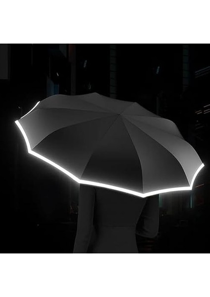 Buckle Umbrella, Reflective Safety Belt, Sturdy And Windproof, Portable For Travel, Fully Automatic Umbrella (Yurt Dışından) fırsatları