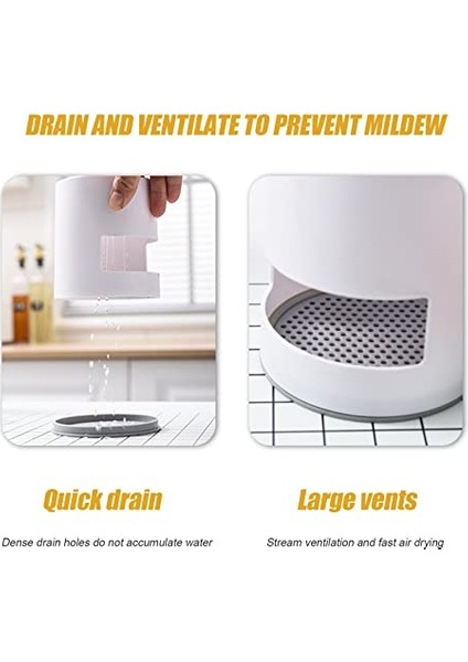 White Toothbrush Holders, 3.9 * 4.3 Inches Multi-Functional Storage Bucket Holders For Bathrooms Countertop Stand Bathroom Accessories Organizer Holder Set (Yurt Dışından) fiyatları