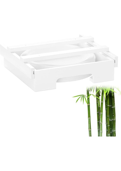 9 Inç Kağıt Tabak Dispenseri, Dolap Bambu Tabak Tutucu, Mutfak Kontrollü Daimi Dispenser, Stand Dispenser Tutucu, Kağıt Tabak Dispenseri (Yurt Dışından)
