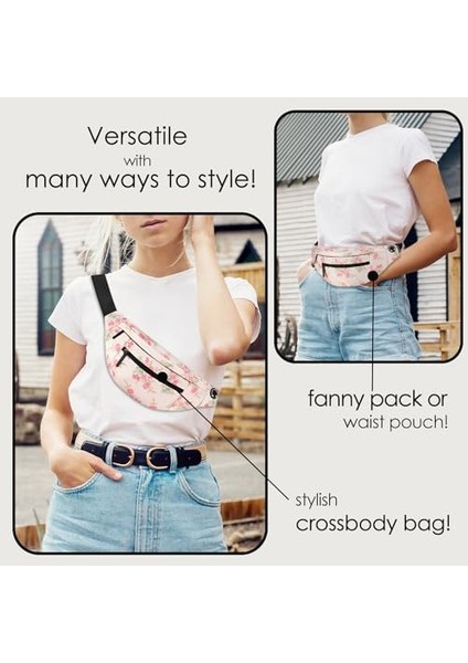 Büyük Crossbody Fanny Paketi 4-Zipper Pockets, Enjoy Sports Festivali Gezgin Çalışan Casual Eller-Özgür Cüzdanlar Bekle Telefon Çantası Tüm Telefonlar (Yurt Dışından)