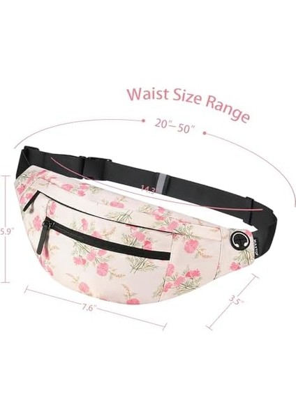 Büyük Crossbody Fanny Paketi 4-Zipper Pockets, Enjoy Sports Festivali Gezgin Çalışan Casual Eller-Özgür Cüzdanlar Bekle Telefon Çantası Tüm Telefonlar (Yurt Dışından)