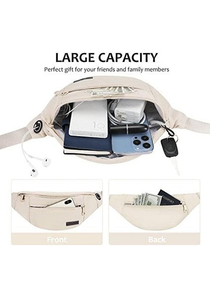 Büyük Crossbody Fanny Paketi 4-Zipper Pockets, Enjoy Sports Festivali Gezgin Çalışan Casual Eller-Özgür Cüzdanlar Bekle Telefon Çantası Tüm Telefonlar (Yurt Dışından)