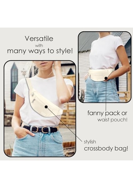 Büyük Crossbody Fanny Paketi 4-Zipper Pockets, Enjoy Sports Festivali Gezgin Çalışan Casual Eller-Özgür Cüzdanlar Bekle Telefon Çantası Tüm Telefonlar (Yurt Dışından)