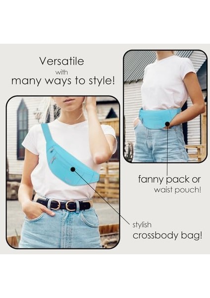 Büyük Crossbody Fanny Paketi 4-Zipper Pockets, Enjoy Sports Festivali Gezgin Çalışan Casual Eller-Özgür Cüzdanlar Bekle Telefon Çantası Tüm Telefonlar (Yurt Dışından)