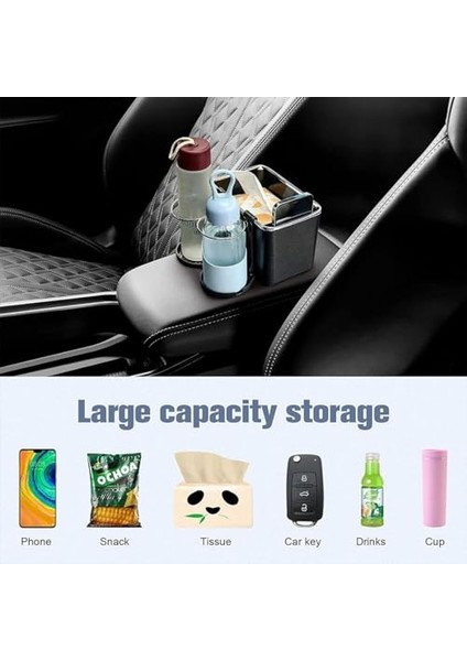 Araba Kolçak Saklama Kutusu,bardak Tutuculu Koltuğu Kutusu,2 Bardak Kutusunu Yükseltin,ayarlanabilir Çok Fonksiyonlu 7 * 4.5 4.5in Kutusu (Yurt Dışından) modelleri