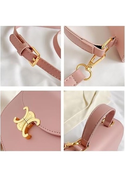 Kadın Deri Omuz Çantası Trendy Tasarımcı Zafer Kemeri Crossbody Çanta Küçük Bez (Yurt Dışından) fiyatları