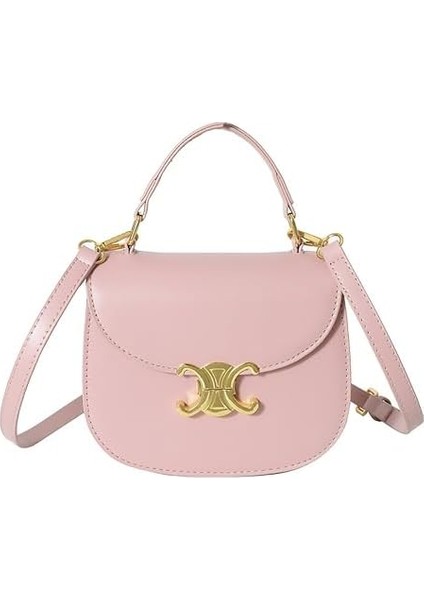 Kadın Deri Omuz Çantası Trendy Tasarımcı Zafer Kemeri Crossbody Çanta Küçük Bez (Yurt Dışından)