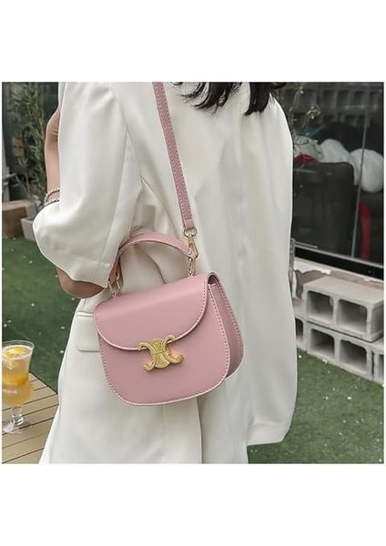 Kadın Deri Omuz Çantası Trendy Tasarımcı Zafer Kemeri Crossbody Çanta Küçük Bez (Yurt Dışından) indirimleri
