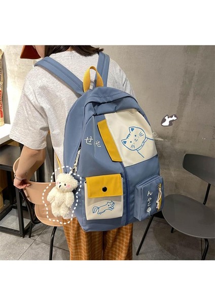 Rchome Moda Su Geçirmez Öğrenci Okul Çantası Sırt Çantası (Yurt Dışından)