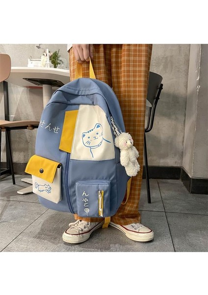 Rchome Moda Su Geçirmez Öğrenci Okul Çantası Sırt Çantası (Yurt Dışından)