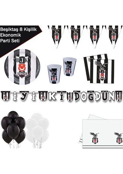 Beşiktaş 8 Kişilik Ekonomik Parti Seti