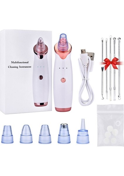 Buyfun Elektrikli Vakumlu Siyah Nokta Temizleme Aleti - Beyaz/pembe (Yurt Dışından)