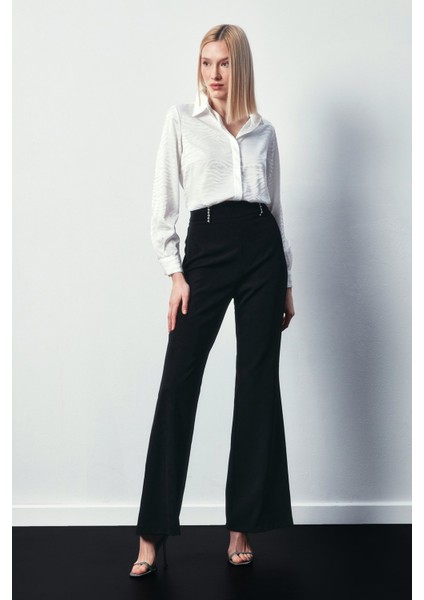 Desenli Düz Klasik Gömlek - Ekru indirimleri